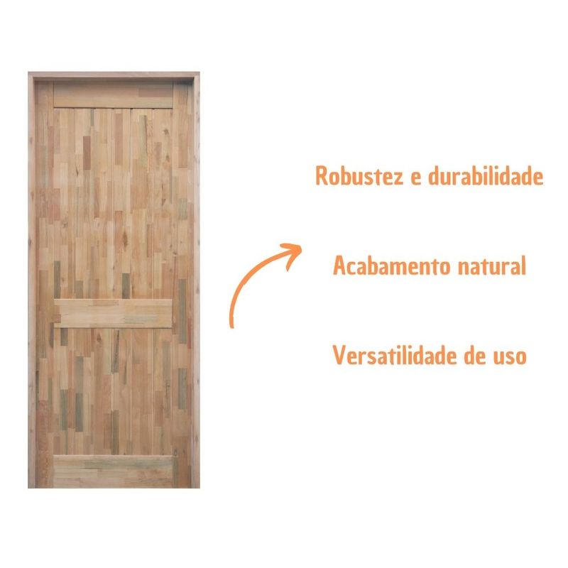 Kit Porta Maciça Eucalipto 2 Almofadas Tingida Mogno Bt 14 210x80cm