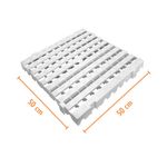 Estrado de PVC Pesado Branco 50x50x4,5cm