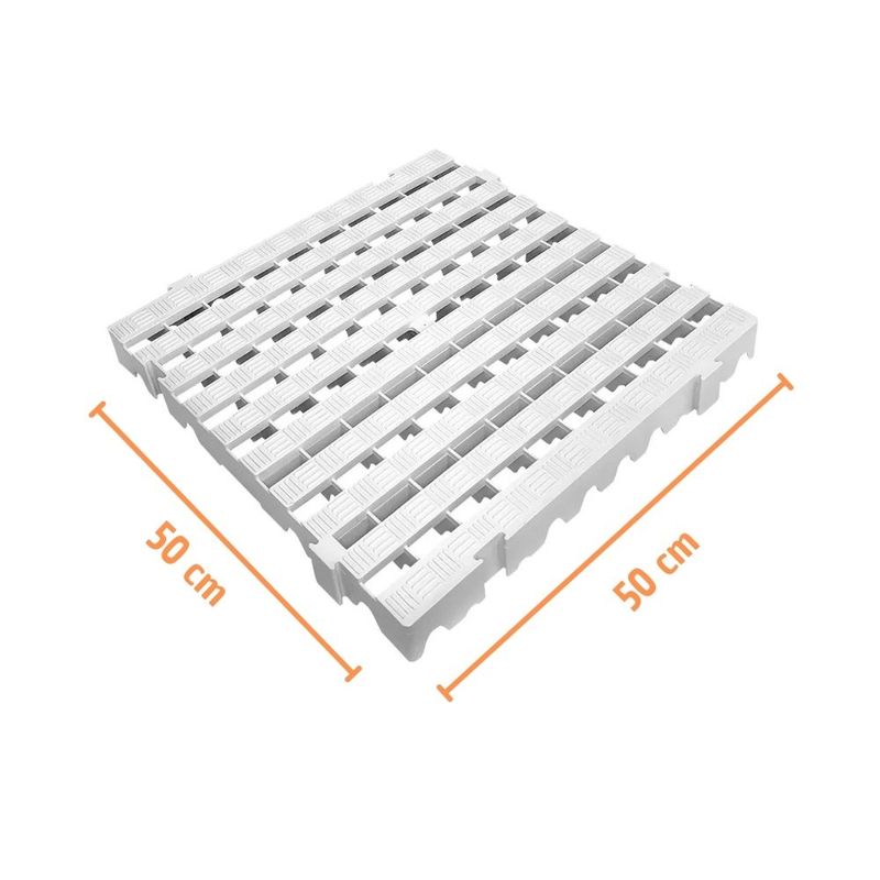 Estrado de PVC Pesado Branco 50x50x4,5cm