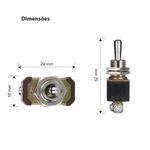 Interruptor Unipolar com 3 posições Alavanca de Metal 15A Margirius