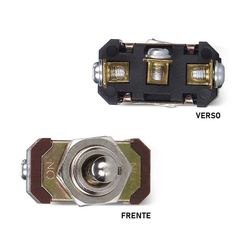 Interruptor Unipolar com 3 posições Alavanca de Metal 15A Margirius