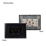 Conjunto Tomada 2P+T 20A/250V para Móvel Preto