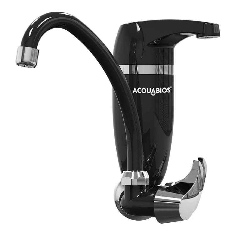 Torneira Filtro de Parede Bica Móvel Premium Preto/Cromado Acquabios