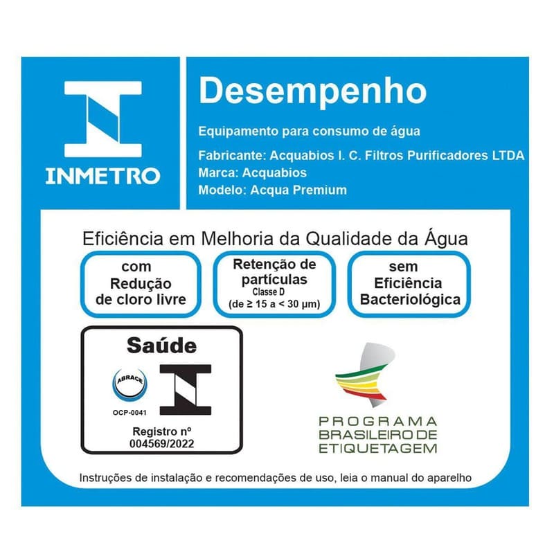 Torneira Filtro de Parede Bica Móvel Premium Preto/Cromado Acquabios