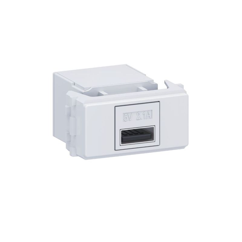 Módulo Carregador USB 1A Bivolt Branco Equille