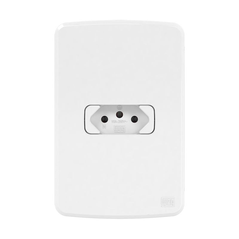 Conjunto Tomada 2P+T 10A/250V 4x2 Branco Composé