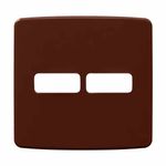 Placa 2 Postos 4x4 sem Suporte Marrom Composé