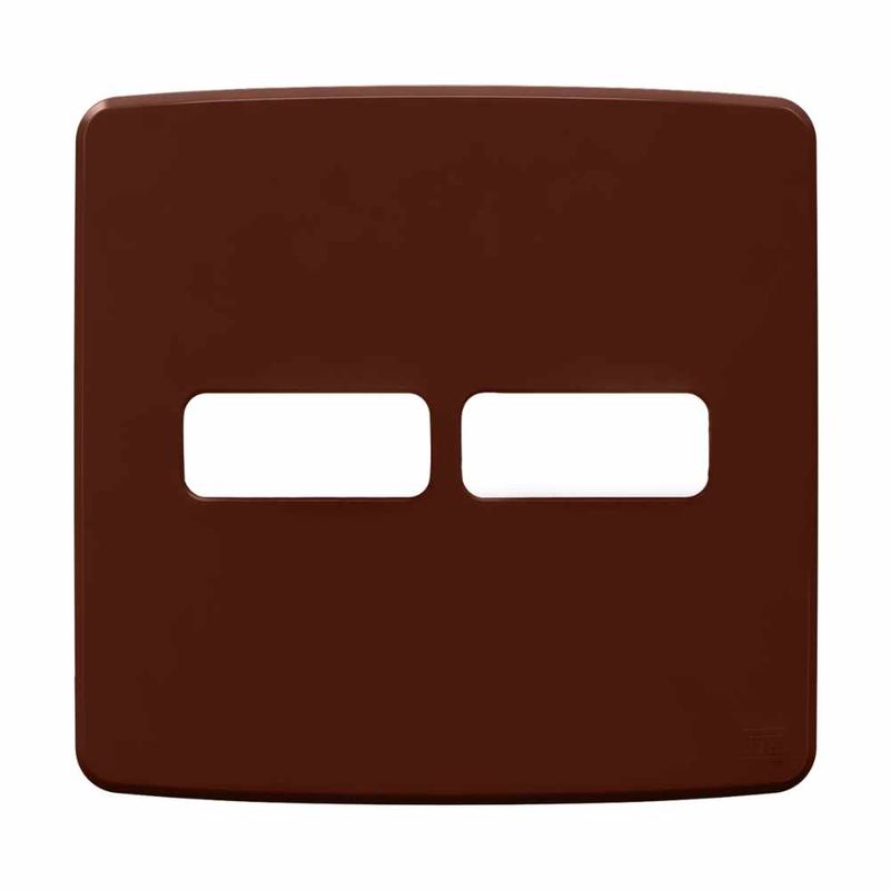 Placa 2 Postos 4x4 sem Suporte Marrom Composé