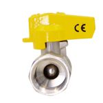 Válvula de Esfera Gás Borboleta Fêmea BSP 1/2x3/8" Espigão Emmeti