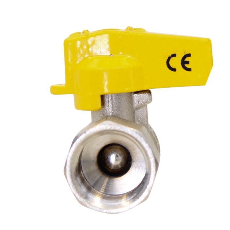 Válvula de Esfera Gás Borboleta Fêmea BSP 1/2x3/8" Espigão Emmeti