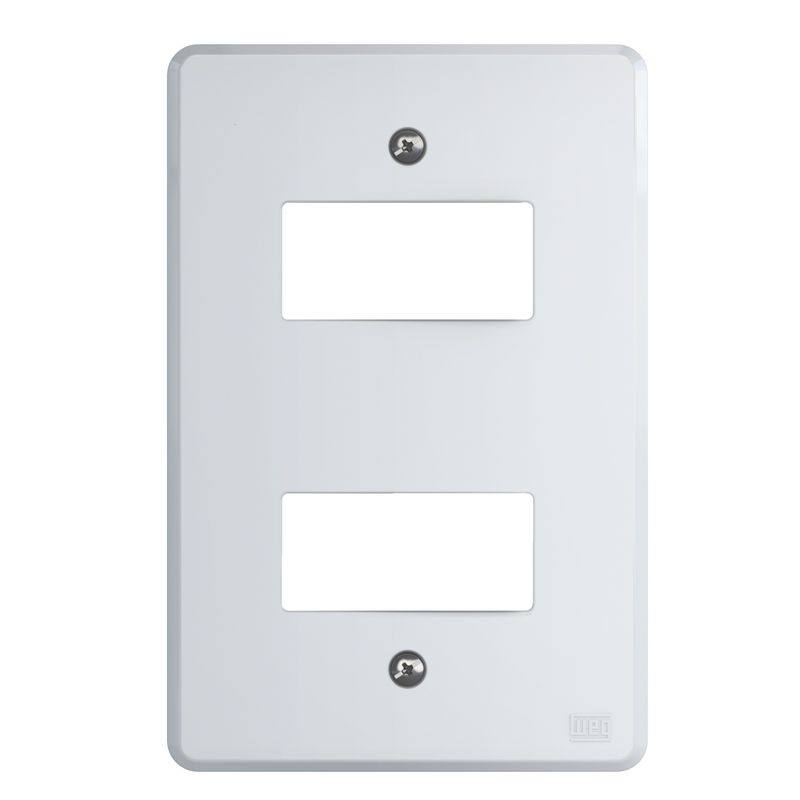 Placa 2 Postos 4x2 Branca Equille