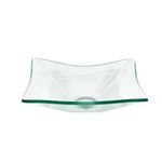 Cuba de Apoio Retangular Incolor 39x34cm Vidro Vmex CRT-39