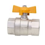 Válvula de Esfera Gás Fêmea BSP Borboleta 1/2" Emmeti