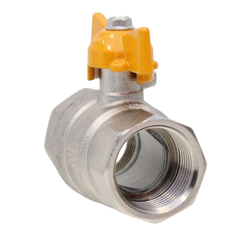 Válvula de Esfera Gás Fêmea BSP Borboleta 1/2" Emmeti