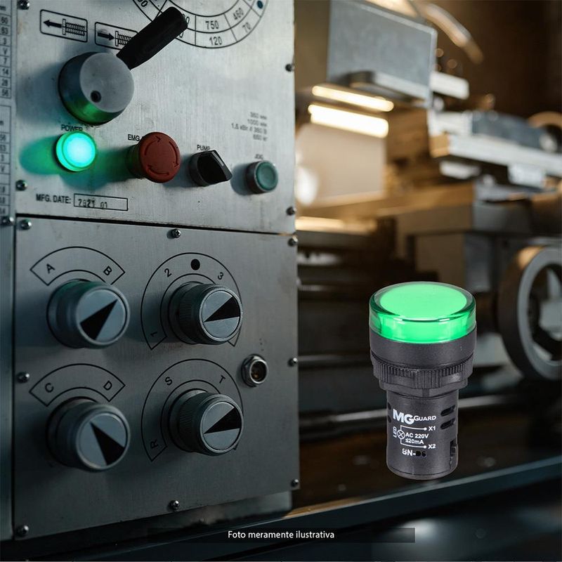 Sinaleiro Led Monobloco 220V IP65 Verde Margirius