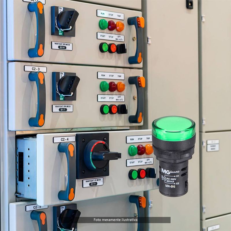 Sinaleiro Led Monobloco 220V IP65 Verde Margirius