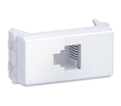 Módulo Tomada para Telefone RJ11 2 Fios Branco Equille
