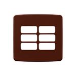 Placa 6 Postos 4x4 sem Suporte Marrom Composé