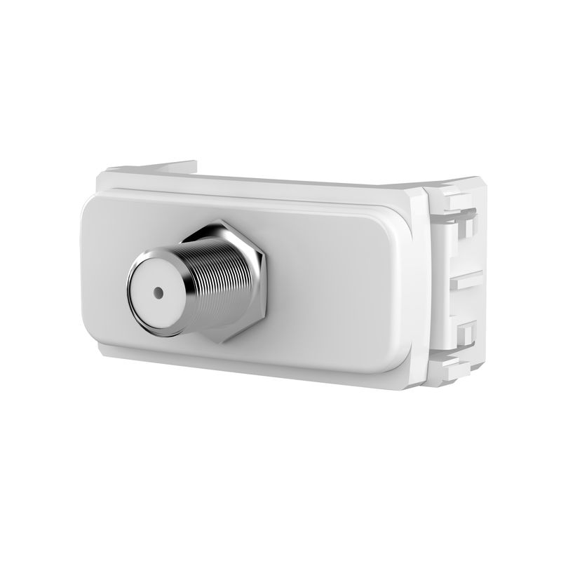 Módulo Tomada Coaxial para Antena de TV Branco Composé