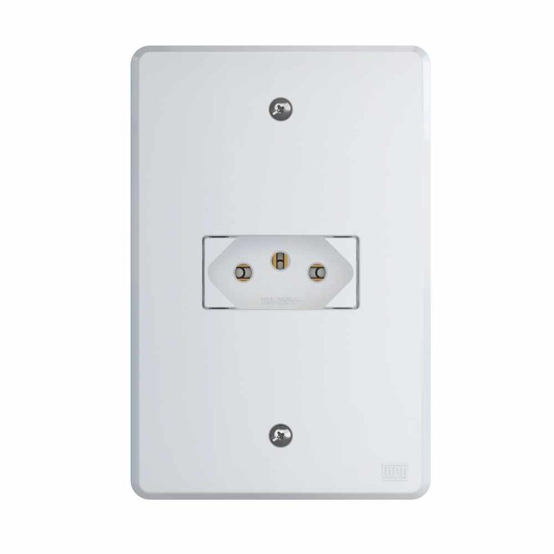 Conjunto Tomada 2P+T 10A/250V 4x2 Branco Equille