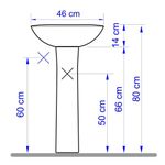 Lavatório Louça para Coluna Sabará 46x35cm Branco