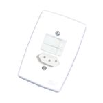 Conjunto 2 Interruptores Simples 6A+Tomada 2P+T 10A 4x2 Branco Finesse