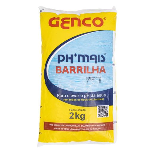 Elevador de pH Granulado Barrilha 2kg pH Mais Piscina Genco