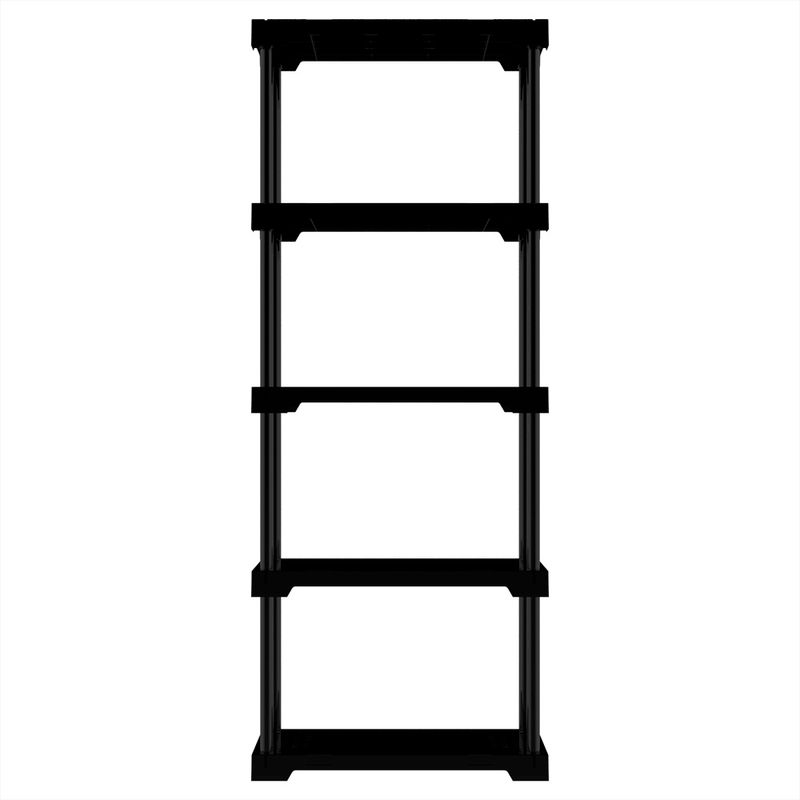 Estante Plástica Poly Eco5 - 5 Prateleiras Preto 70x35x167cm