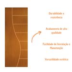 Folha de Porta Frisada Melamínica Colméia Cantareira Mogno 210x60cm