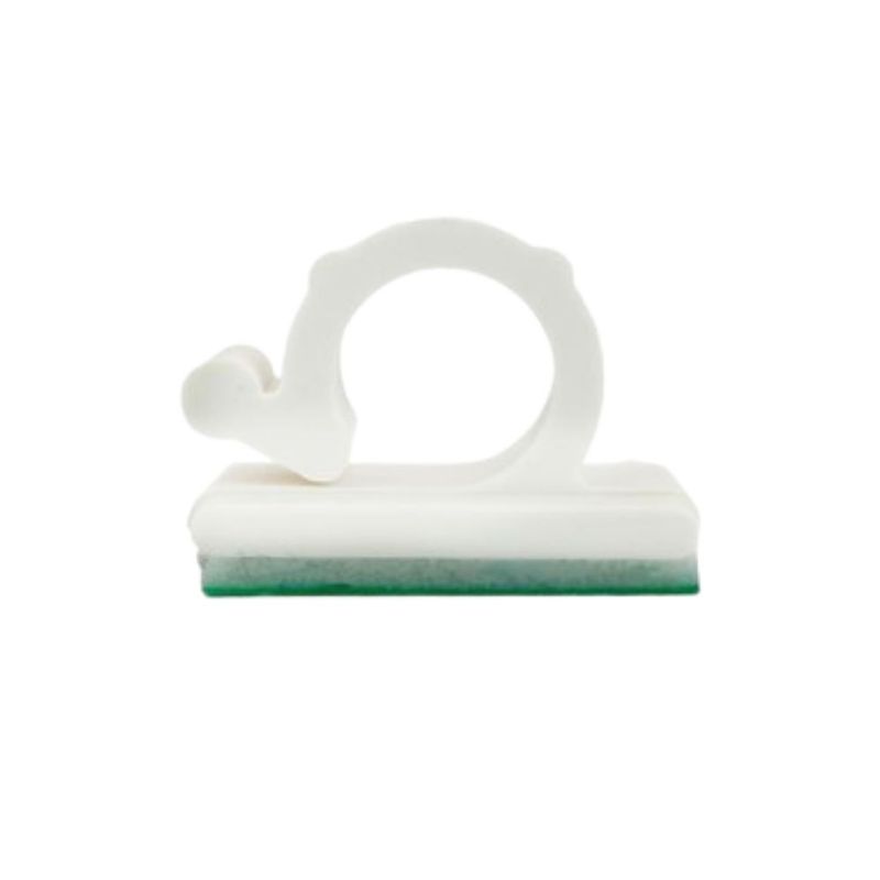 Clip Adesivo 13mm Branco Sforplast 25 Peças