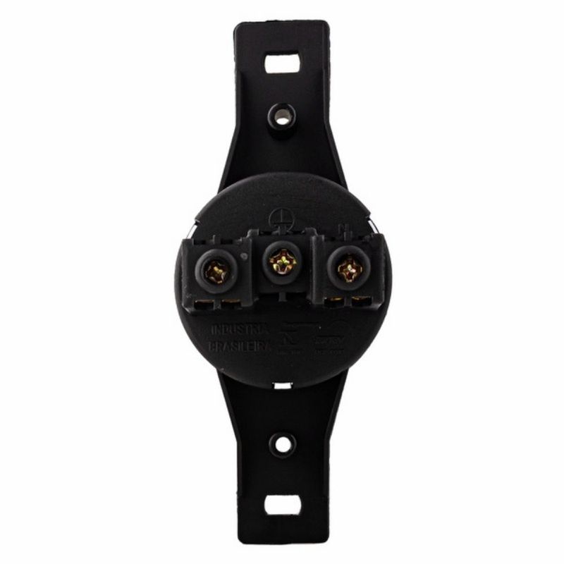 Tomada para Condulete 2P+T 20A/250V Preta Redonda