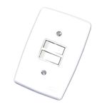 Conjunto 2 Interruptores Simples 6A/250V 4x2 Branco Finesse