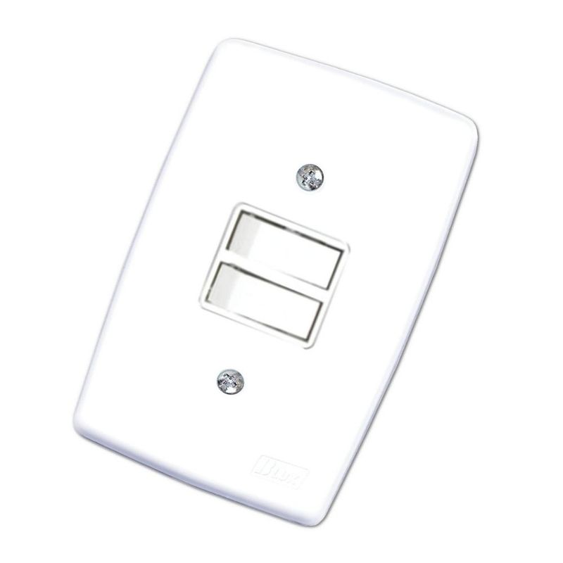 Conjunto 2 Interruptores Simples 6A/250V 4x2 Branco Finesse