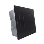 Caixa de Passagem de Embutir 15x15x8,1cm Preta TAF