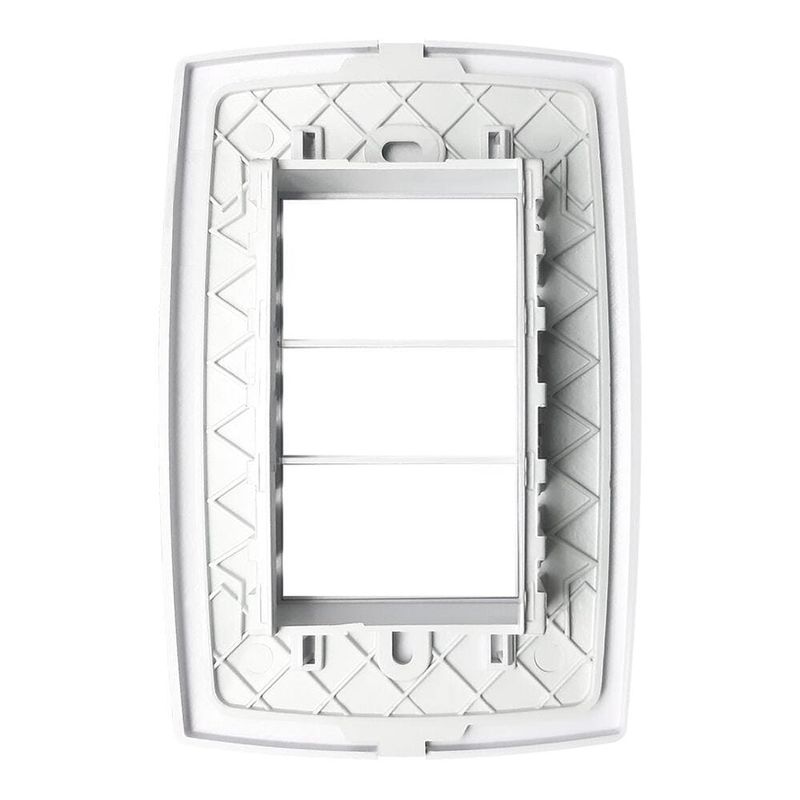 Placa 3 Postos 4x2 com Suporte Branca Home