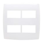 Placa 4 Postos 4x4 com Suporte Branca Home