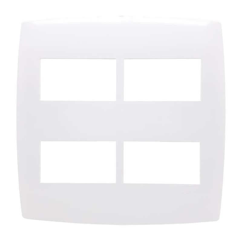 Placa 4 Postos 4x4 com Suporte Branca Home