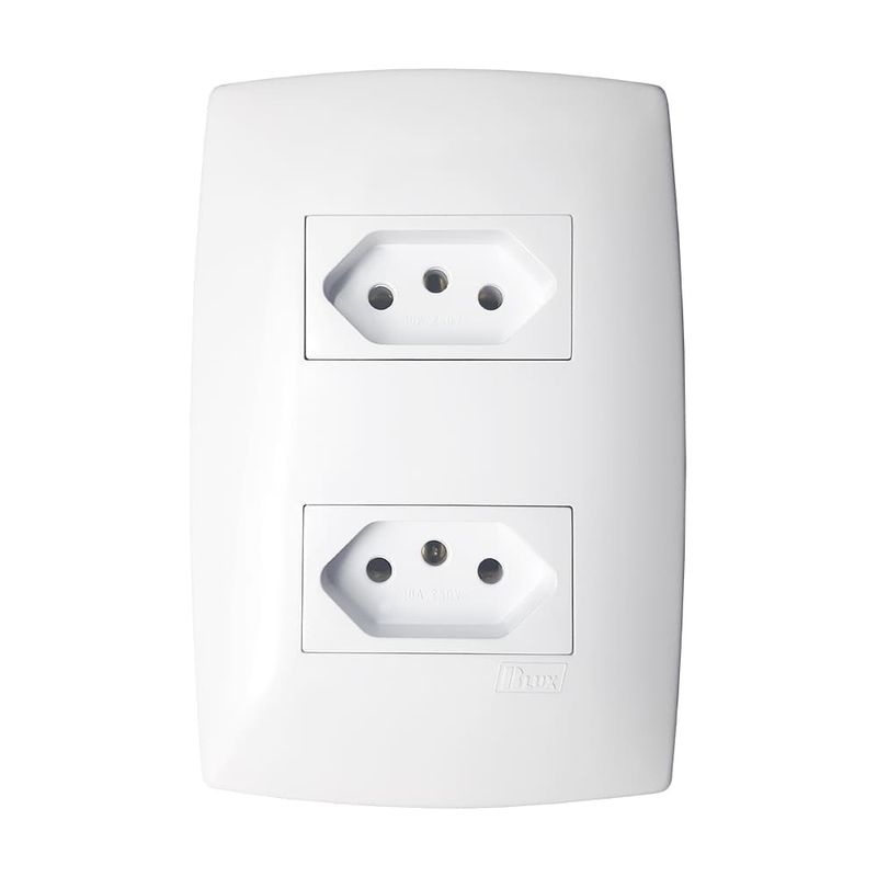 Conjunto 2 Tomadas 2P+T 10A/250V 4x2 Branco Home