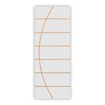 Folha de Porta Frisada Melamínica Colméia Neblina Branco 210x60cm