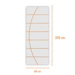 Folha de Porta Frisada Melamínica Colméia Neblina Branco 210x60cm