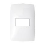 Placa 1 Posto 4x2 com Suporte Branca Home