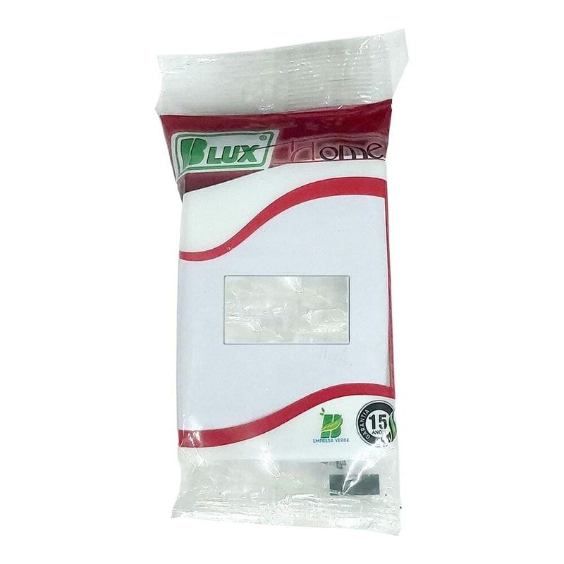 Placa 1 Posto 4x2 com Suporte Branca Home