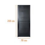 Porta Palheta Alumínio Preto Esquerdo 210x70cm