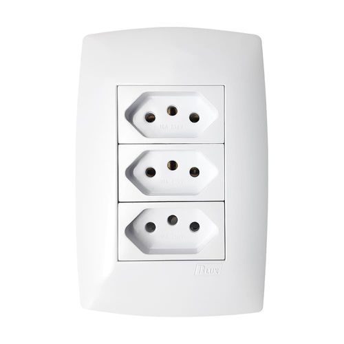 Conjunto 3 Tomadas 2P+T 10A 4x2 Home B.Lux