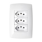 Conjunto 3 Tomadas 2P+T 20A/250V 4x2 Branco Home