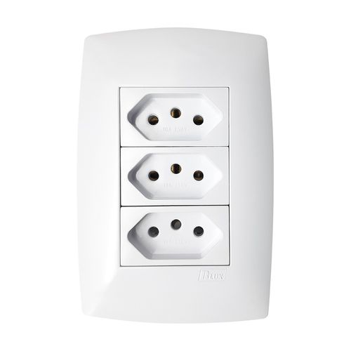 Conjunto 3 Tomadas 2P+T 20A 4x2 Home B.Lux