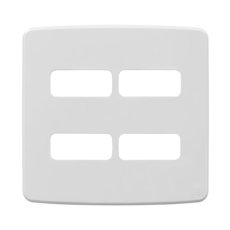 Placa 4 Postos 4x4 sem Suporte Branca Composé