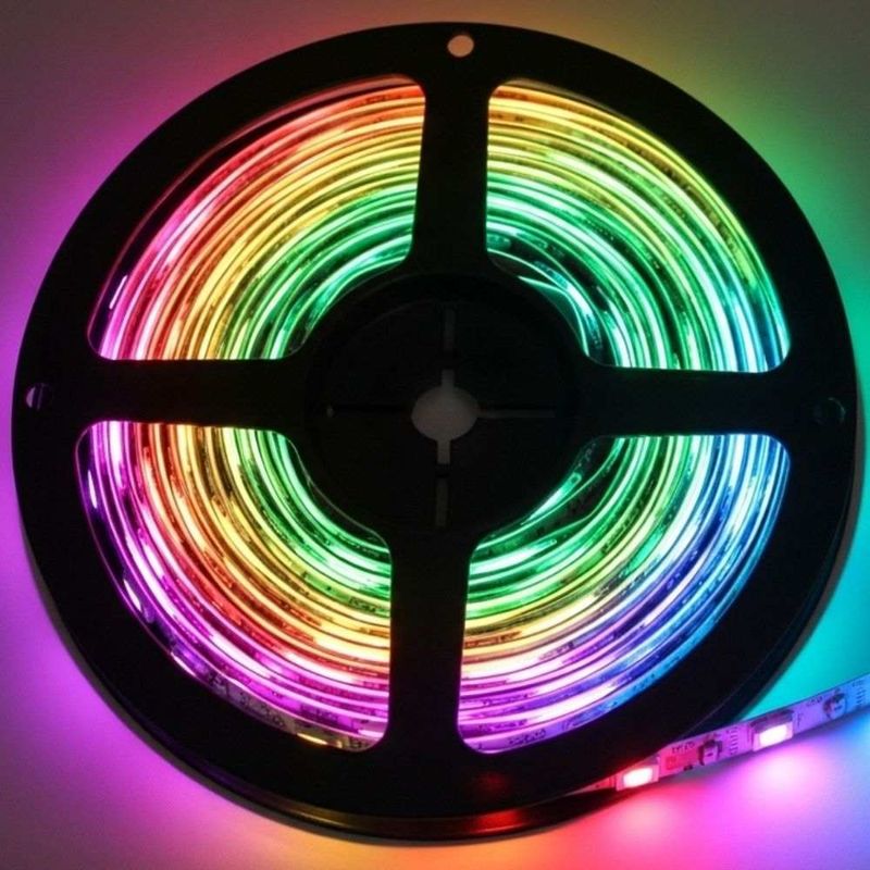 Fita de LED 5 Metros 5W/m IP20 com Controle Remoto RGB 12V
