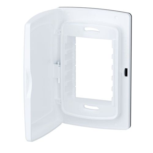 Placa 3 Postos 4x2 sem Suporte IP54 para Áreas Externas Branca Composé