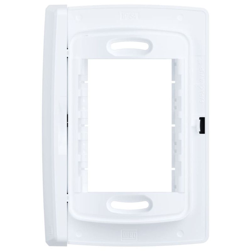 Placa 3 Postos 4x2 sem Suporte IP54 para Áreas Externas Branca Composé
